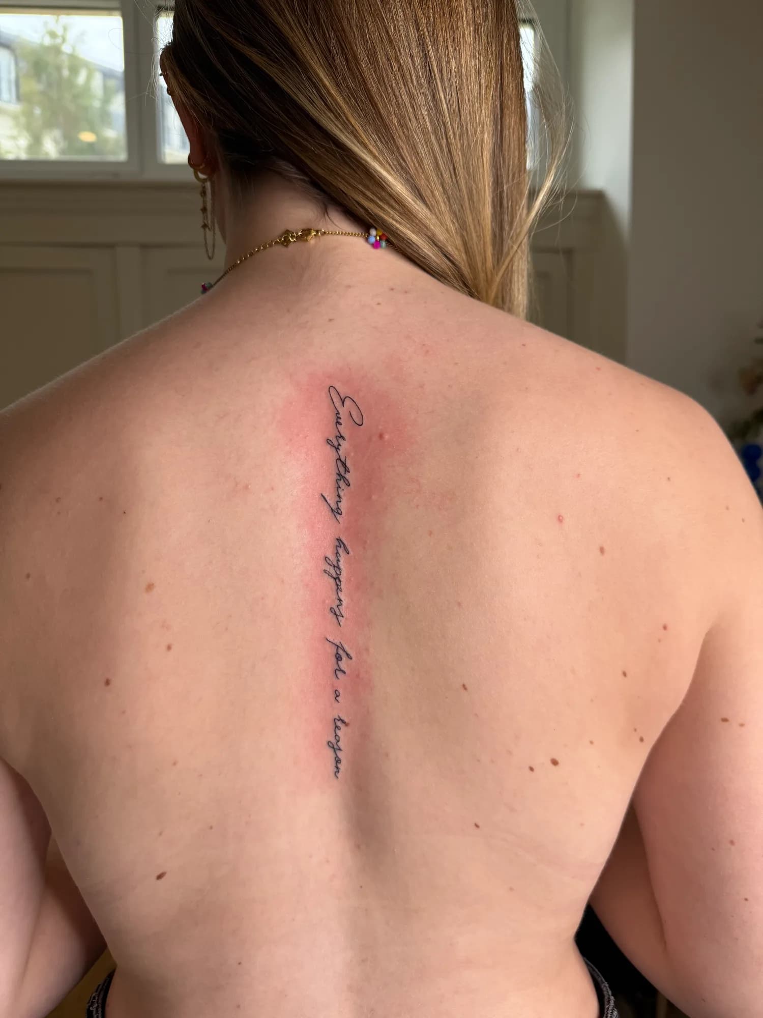 Tatouage typographique, exemple de réalisation